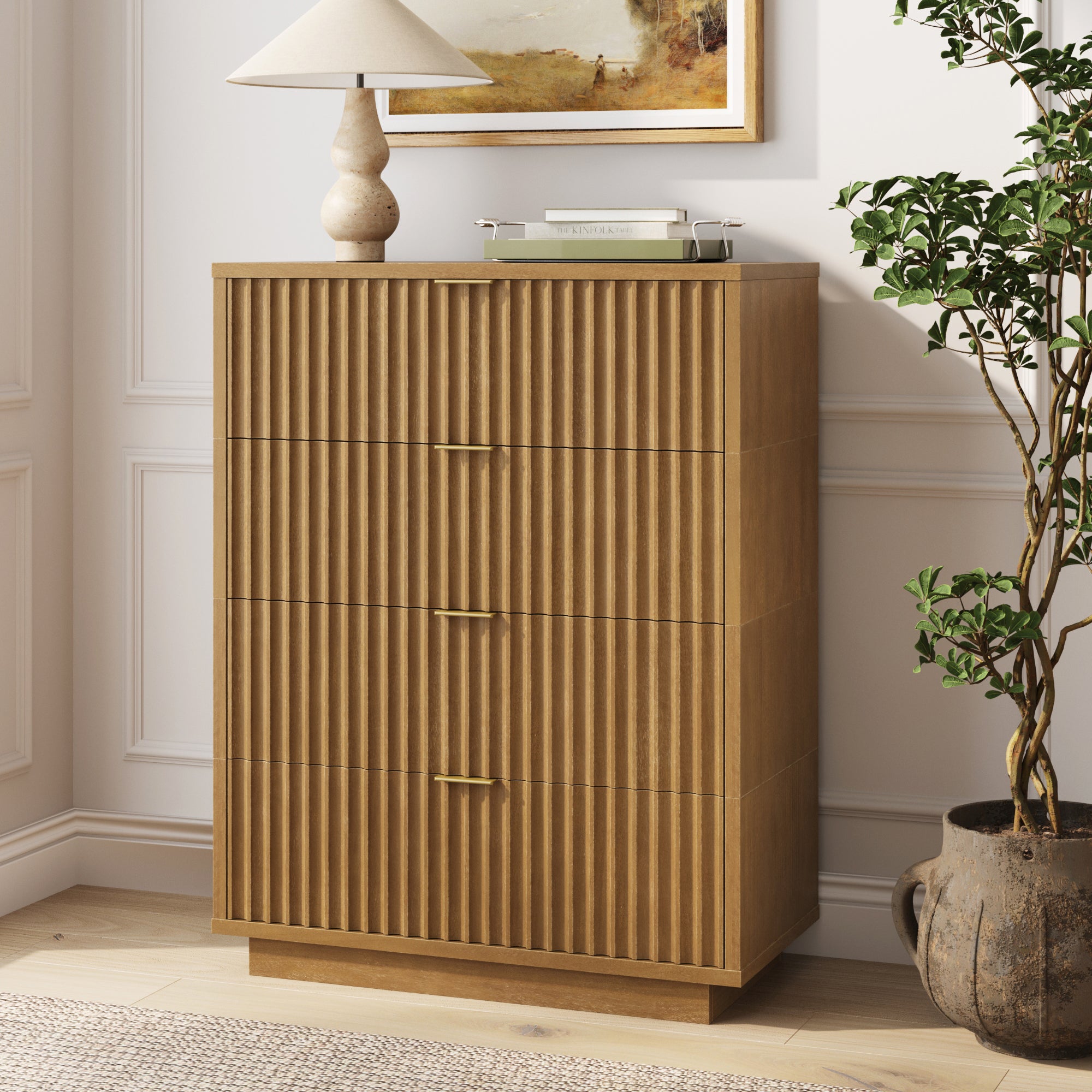 Jasper Dresser Modular 4-Drawer Light Brown | Nathan James