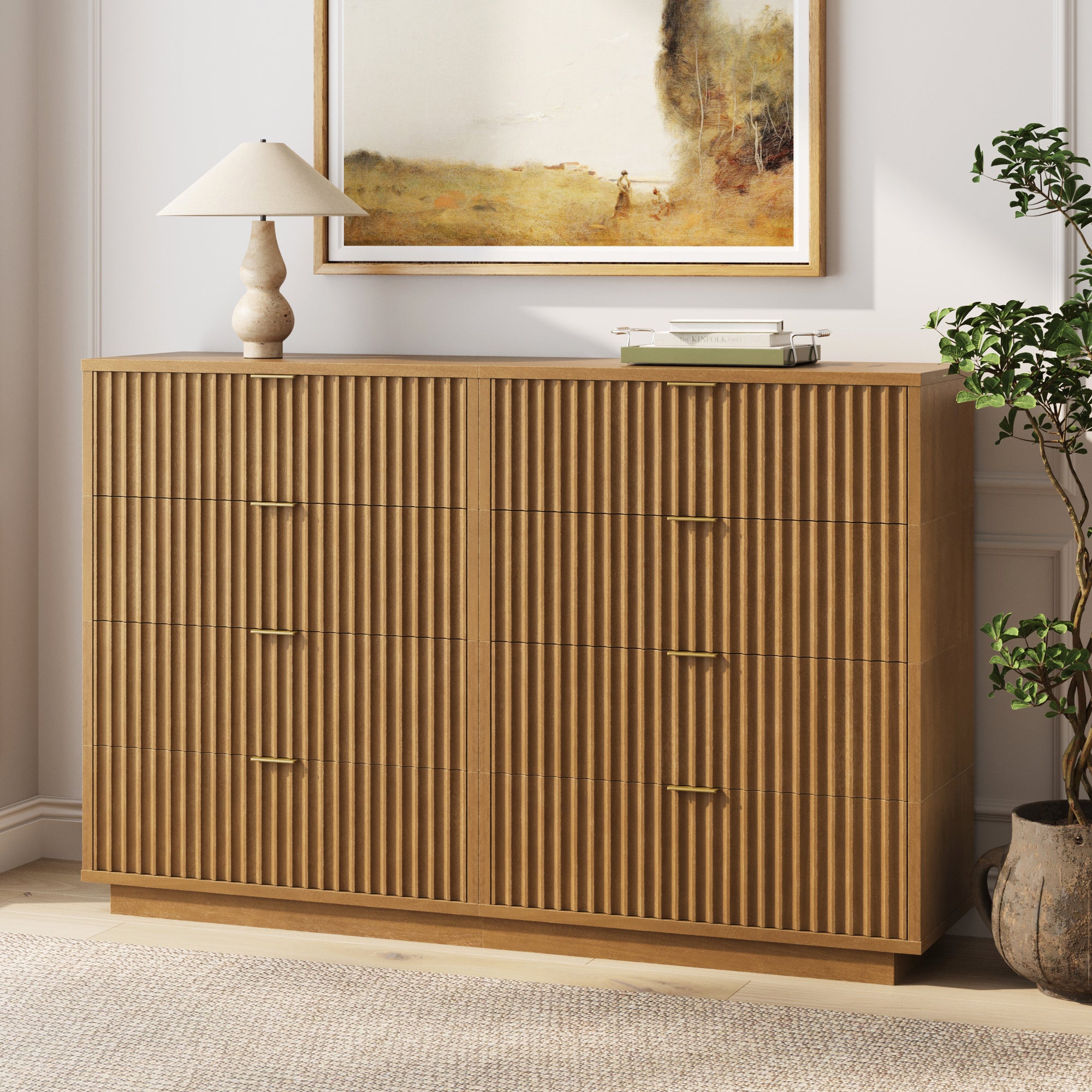 ベテリナリー•アナトミー Jasper Dresser Modular 8-Drawer Light Brown | Nathan James