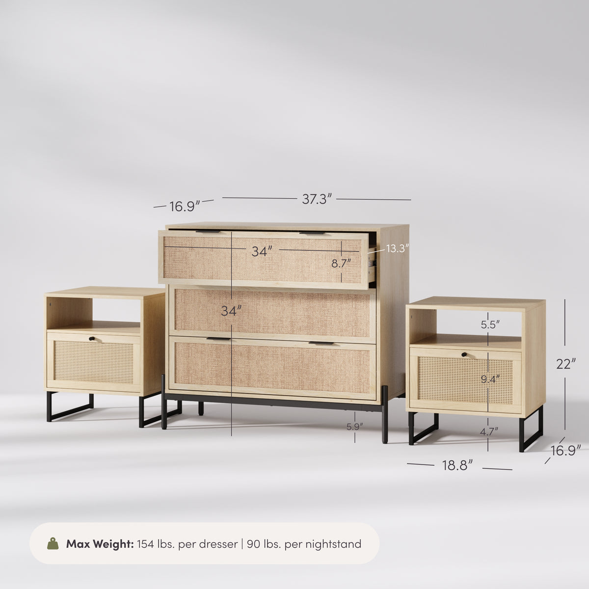 night stand and dresser set Bohemian Nightstand for Bedroom The rich wood grain Size:42 - 36 WAIST hot sale2025.8-10 Pleated Kaftan Black Dressing