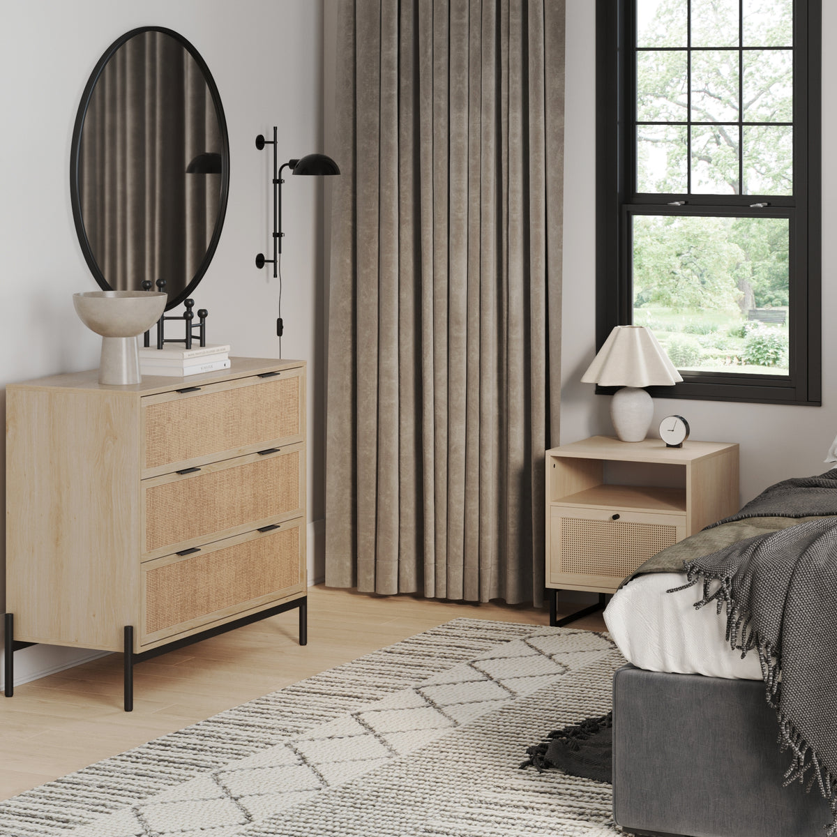 Bohemian Nightstand and Dresser Set for Bedroom Bohemian Nightstand and Dresser Set for Bedroom