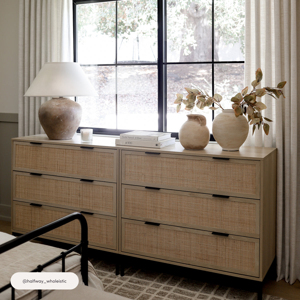 Andrew Dresser Rattan Light Oak Set of 3 | Nathan James Andrew Dresser Rattan Light Oak Set of 3 | Nathan James