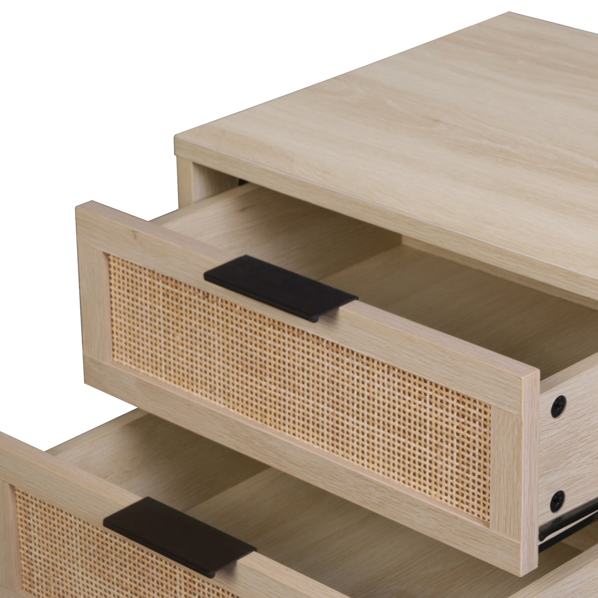 Nathan James Andrew Rattan Bedroom Set Light Oak