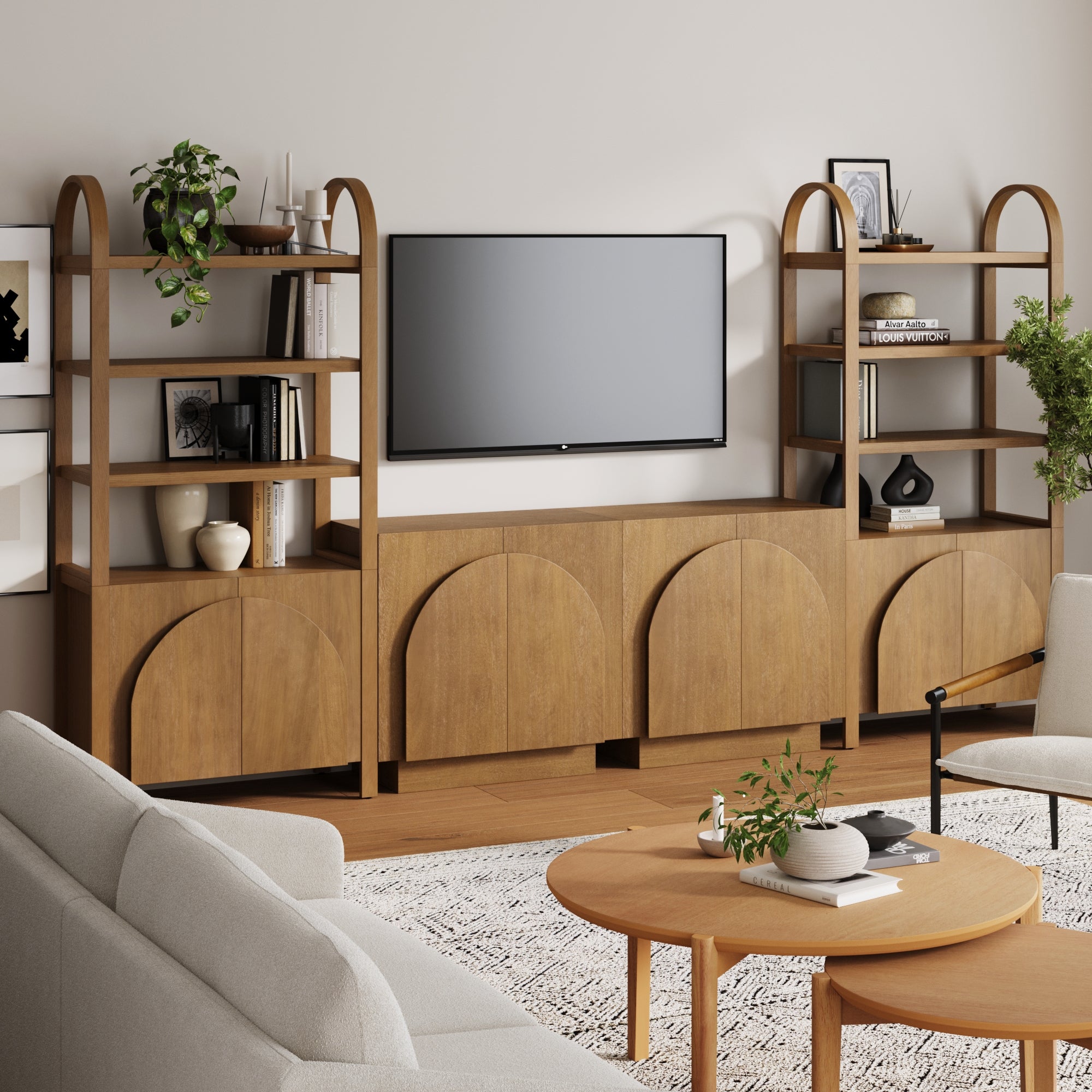 Mid-Century Arched Entertainment Center - Thumbnail 4