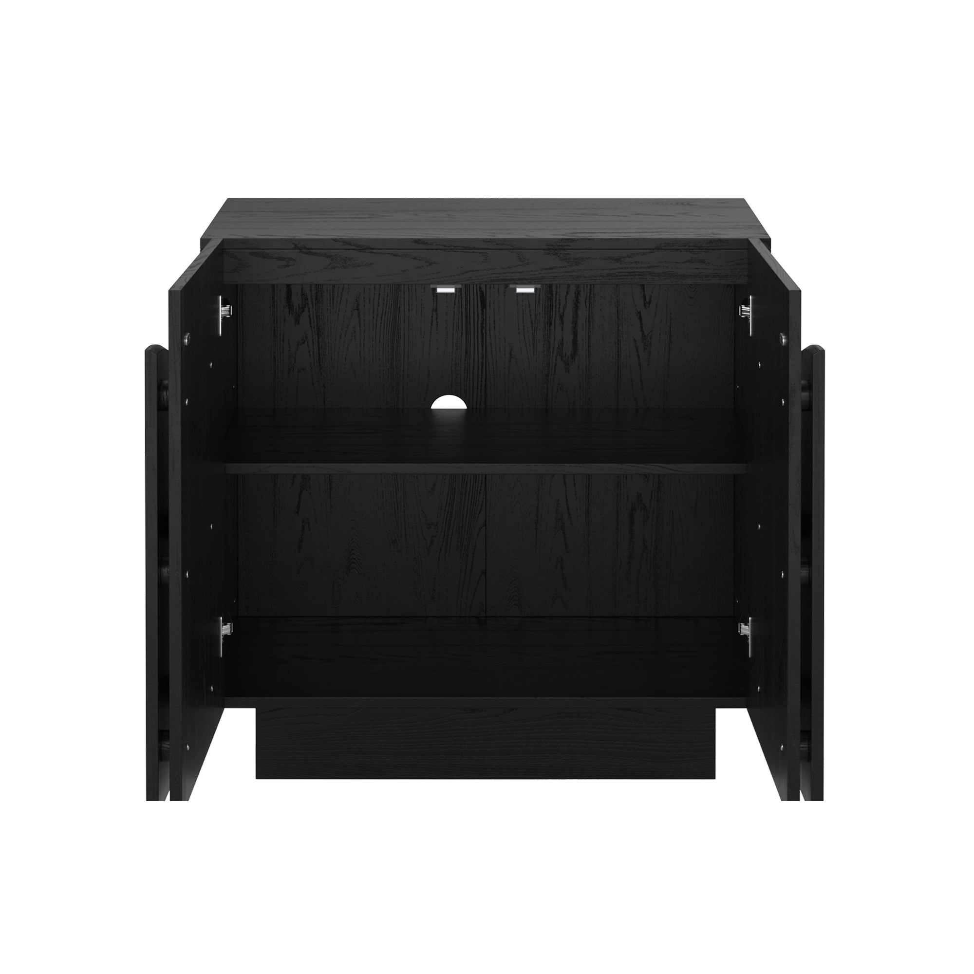 Iris Credenza Black Wood Set of 3 Arched | Nathan James