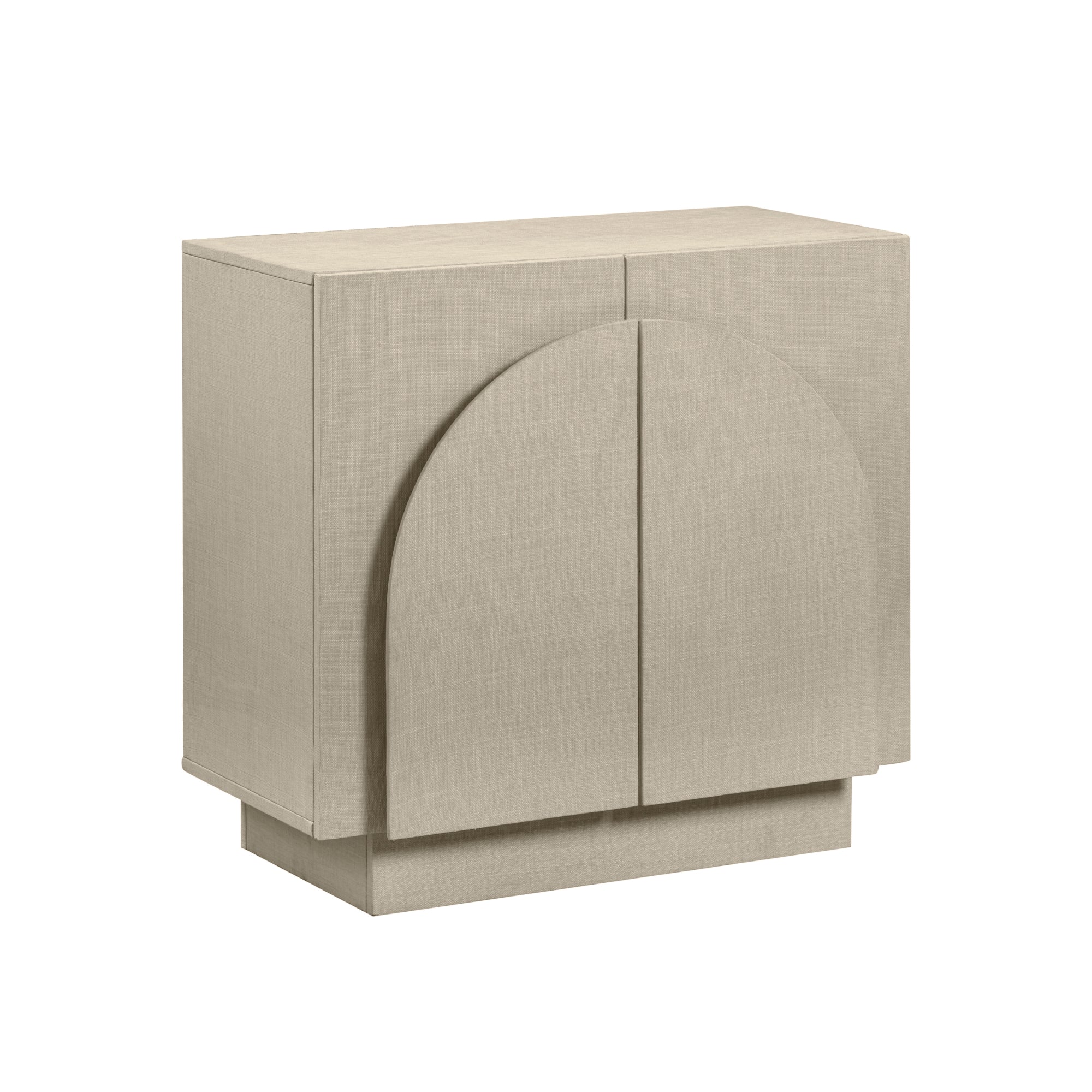 Arched Fabric Wrapped Storage Cabinet - Thumbnail 2