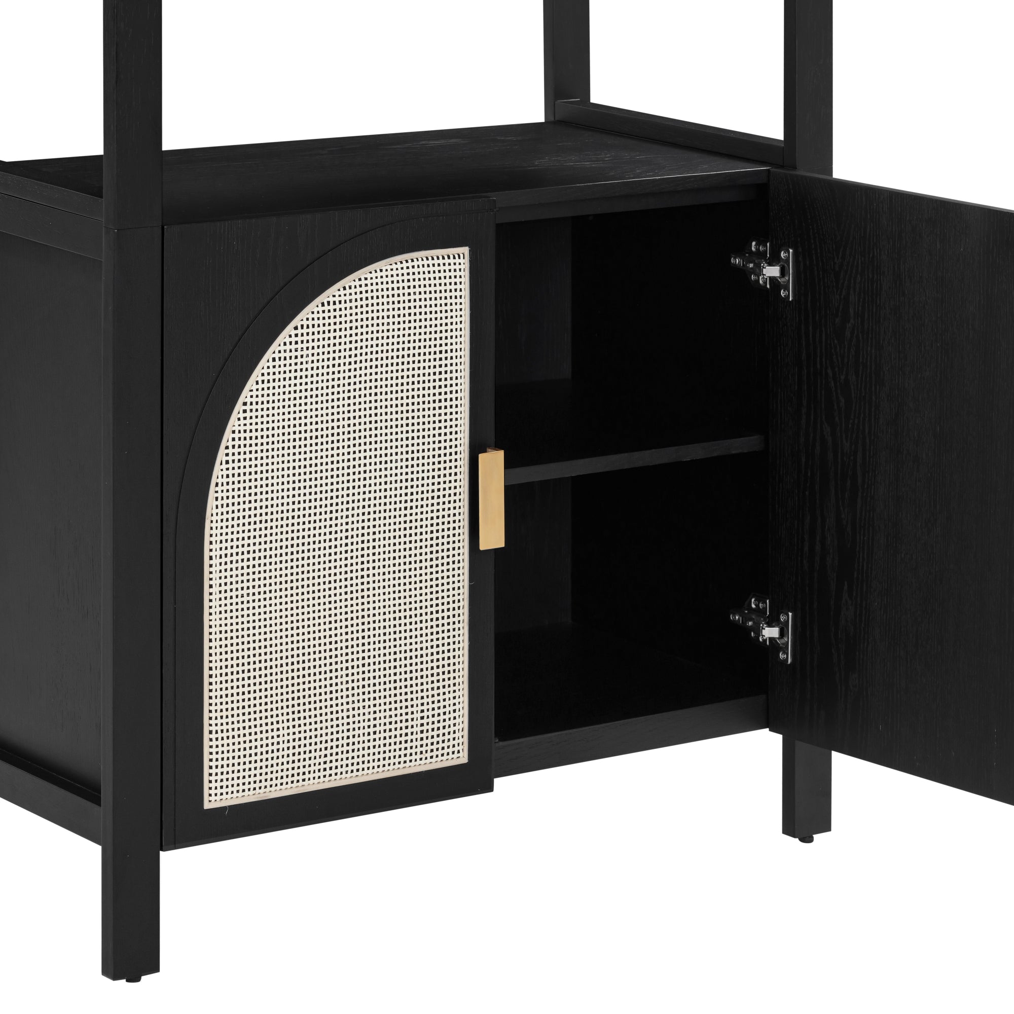 Boho Arched Bookshelf Entertainment Center - Thumbnail 4