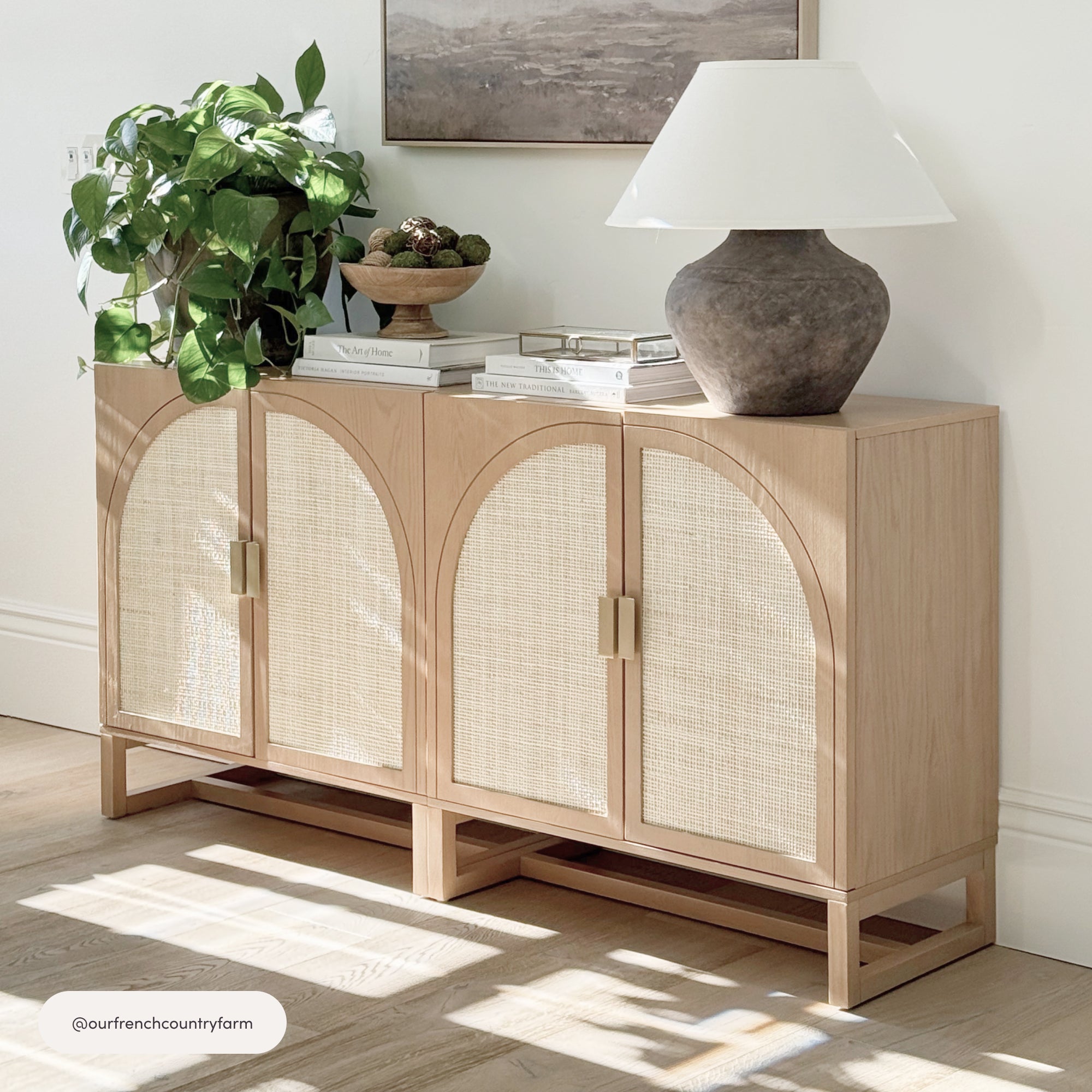 Paxton Credenza Raw Oak Set of 3 Arched | Nathan James