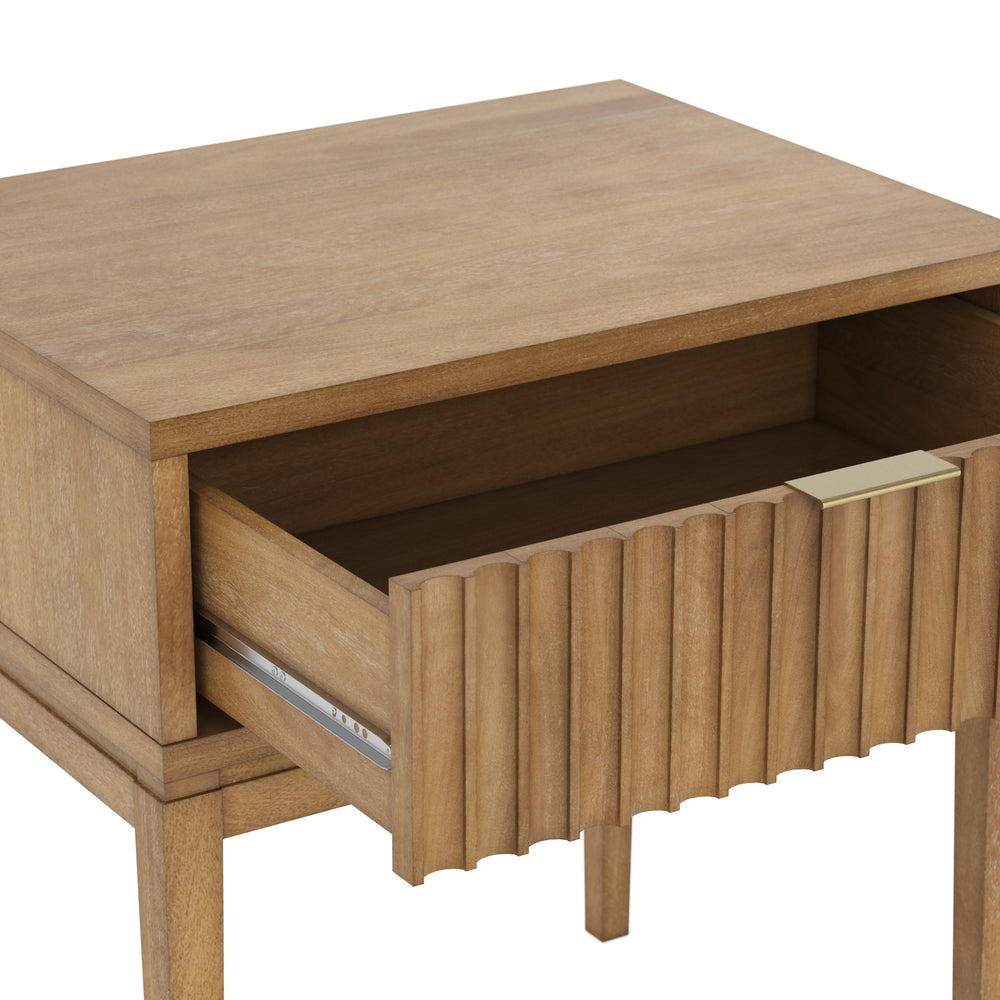 Jasper Bohemian Wood Nightstand with Drawer | Nathan James