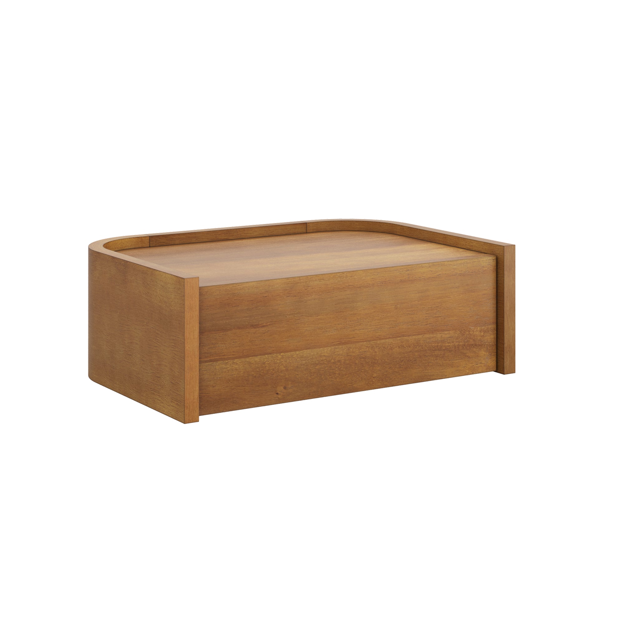 Floating 1-Drawer Rounded Nightstand - Thumbnail 3