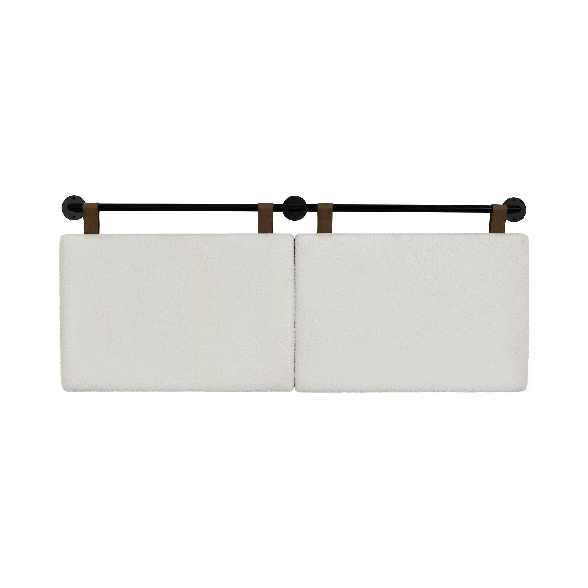 Boucle Upholstered Queen Wall Mount Headboard - Thumbnail 5