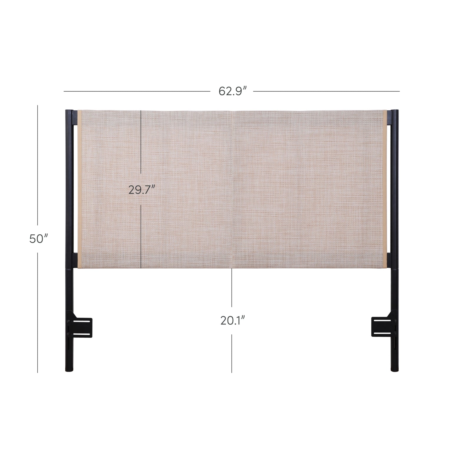 Boho Rattan & Metal Queen Size Cane Headboard Nathan James