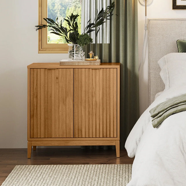 Bohemian Jasper Warm Pine Wood Storage Cabinet Doors | Nathan James