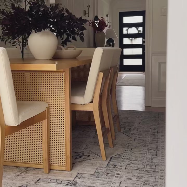 Willow Dining Table Natural Wood Rattan | Nathan James
