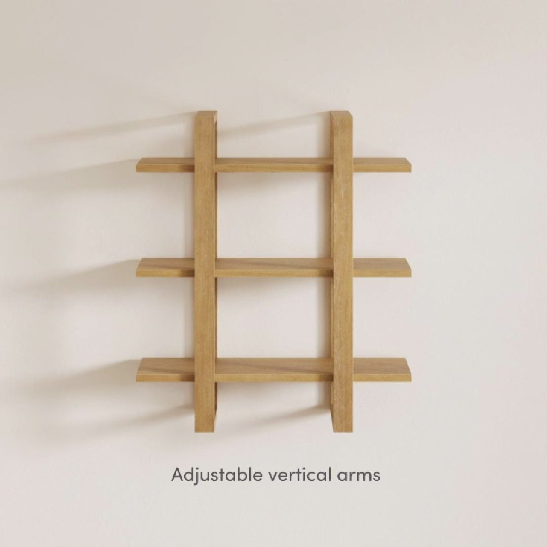 Benji Modern Farmhouse Dark Brown Wood Shelves Set of 4 | Nathan James