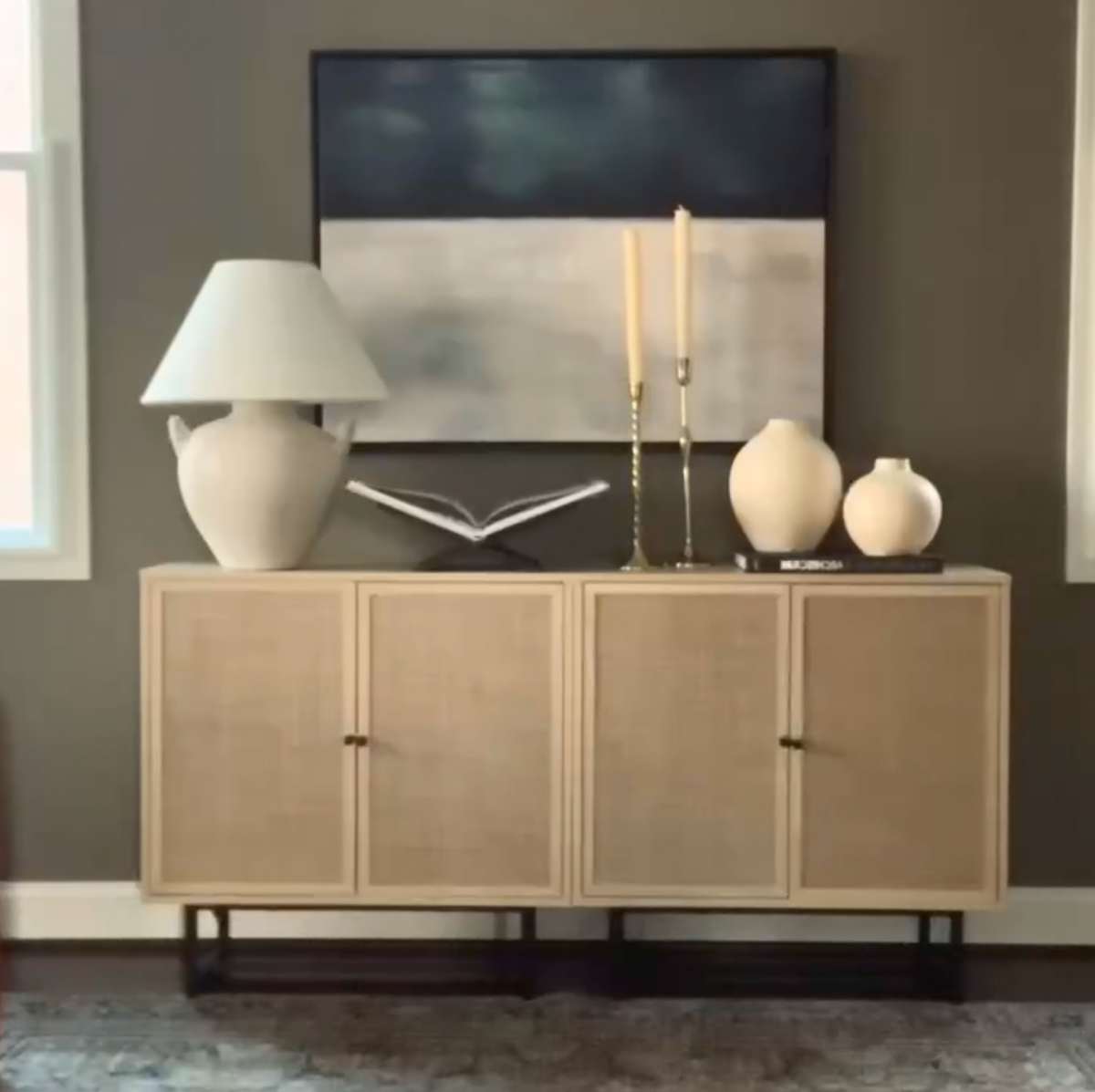 Kova Credenza Rattan Oak Set of 2 | Nathan James Kova Credenza Rattan Oak Set of 2 | Nathan James