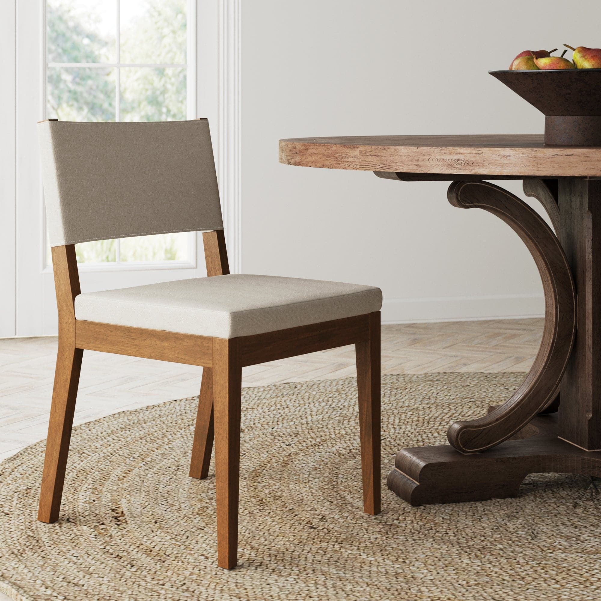 Contemporary wood 2025 dining chairs